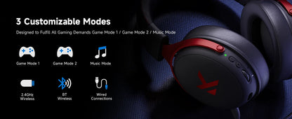 MCHOSE V9 Pro Gaming Wireless Headset 7.1 Surround Sound Headphones Noise Canceling Mic Low Latency Lightweight for PS5 PC SWITCH