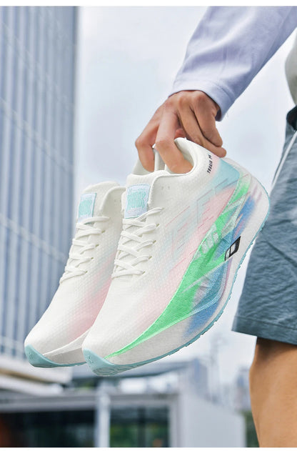 Men Sports Carbon Board Speciality Breathable Lightweight Women's Comfortable Athletic Nonskid Sneakers﻿ Marathon Running Shoe