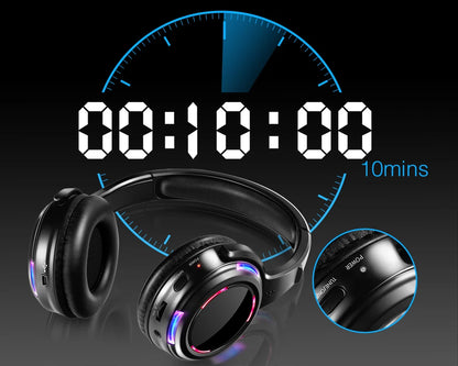UHF RF Silent Disco Headphones Wireless DJ Headset System with 5 Headphones and 1 Transmitter, 500m Long Range Wireless Silent Party Headphones