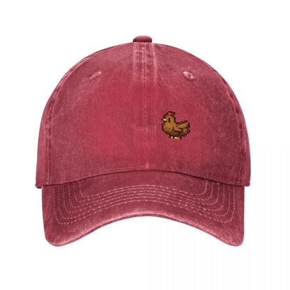 Stardew Valley Chickens Baseball Cap Rugby Wild Ball Hat Anime Luxury Brand Men Women's