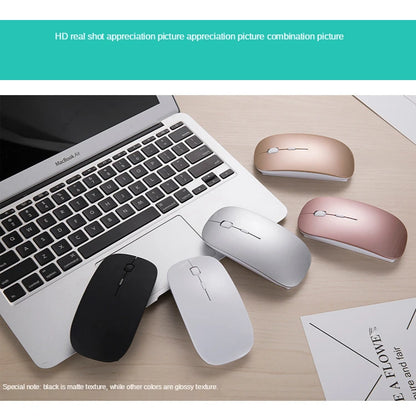 New Charging Type-C Wireless Mouse + USB Dual Receiver, Mute Ergonomic Design, 1000/1200/1600 Three-Speed DPI