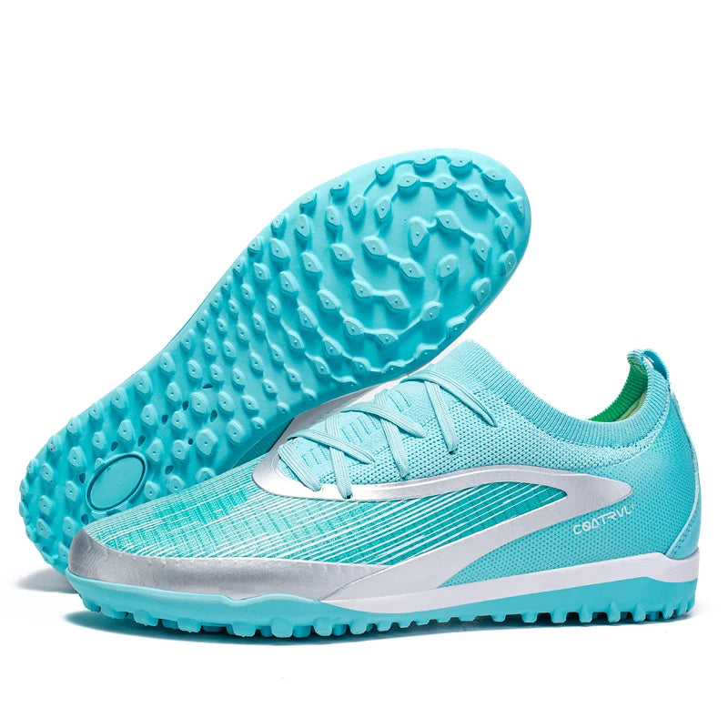 Bottes de Football professionnelles antidérapantes, baskets de sport sur le terrain, TF/FG, chaussures d'entraînement ultralégères, crampons de Football