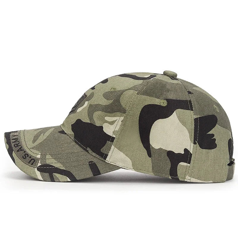 New Spring and Autumn Cotton Soft Top Hat Outdoor Leisure All-Match Sun Visor Baseball Cap Camouflage Duckbill Cap
