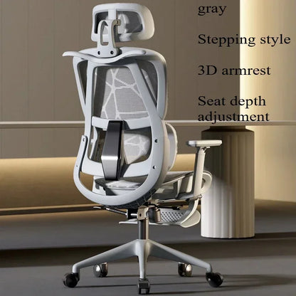 Office Chair Gaming Desk Ergonomic Computer Adjustable Armrests 3D Headrest Chair Lift Chair Back Can Tilt Back with Foot Pedals