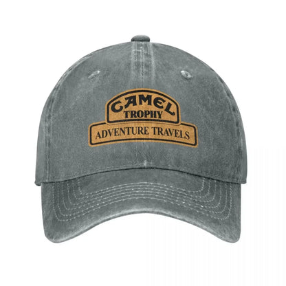 Ρετρό καπέλο μπέιζμπολ Camel Trophy Racing για άνδρες και γυναίκες, από φθαρμένο τζιν, με κούμπωμα, για υπαίθριες δραστηριότητες το καλοκαίρι, χωρίς δομή, μαλακό καπέλο