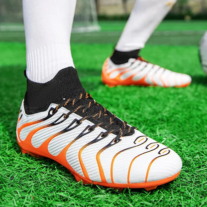 Chaussures de Football pour hommes, chaussures de Sport FG/TF, bottes d'entraînement en plein air pour garçons, antidérapantes, longues pointes, Futsal d'intérieur confortables