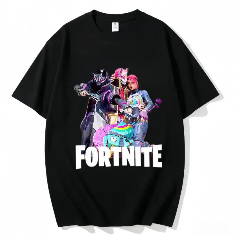 „Fortnite“ apvalios iškirptės marškinėliai, unisex suaugusiesiems, žaidimo šokių stiliaus, nauji, iš grynos medvilnės, trumpomis rankovėmis, puikiai tinka kasdienai ir atostogoms