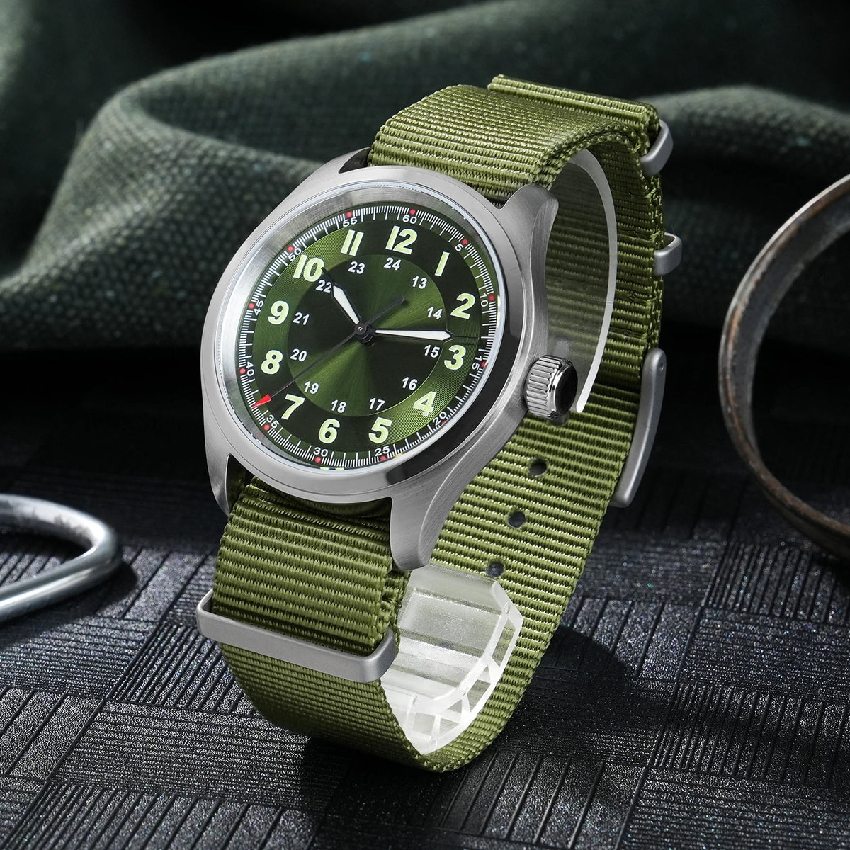 Militado ML08 Quartz Watch Ronda 515 Movement Domed Sapphire Wristwatch BGW9 Luminous 10Bar Waterproof 38mm Men Watches