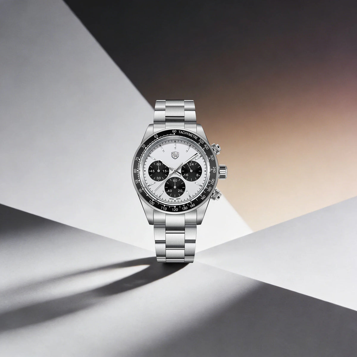 Rossitimi Casual Elegance herenhorloge met kwarts, lichte luxe, premium roestvrij staal, saffierglas, klein, drie-pins, lichtgevend duikhorloge