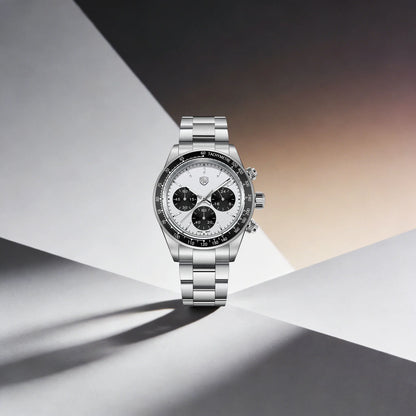 Rossitimi Casual Elegance herenhorloge met kwarts, lichte luxe, premium roestvrij staal, saffierglas, klein, drie-pins, lichtgevend duikhorloge