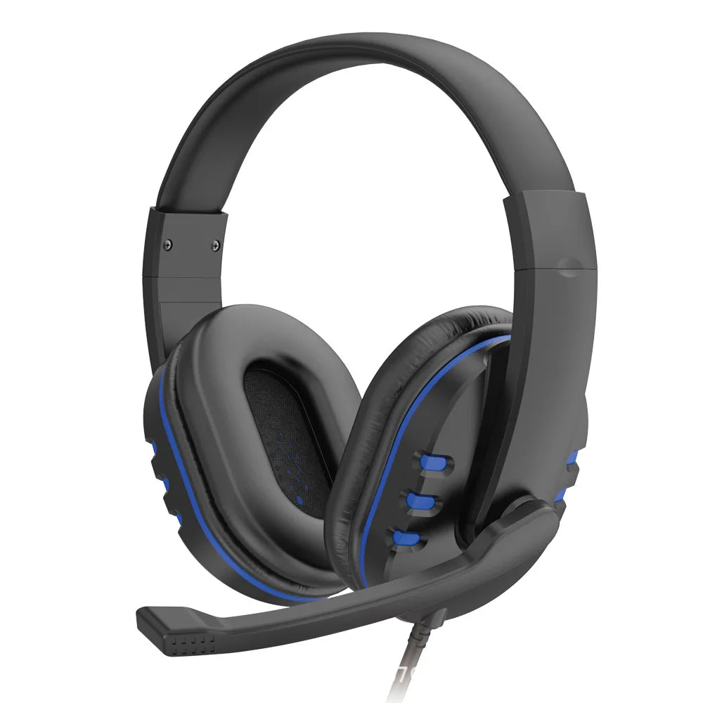3,5 mm bedrade gamingheadset met microfoon voor PS4, pc en laptop, stereo gaminghoofdtelefoon met ruisonderdrukkende microfoon, bedrade over-ear gamingheadset