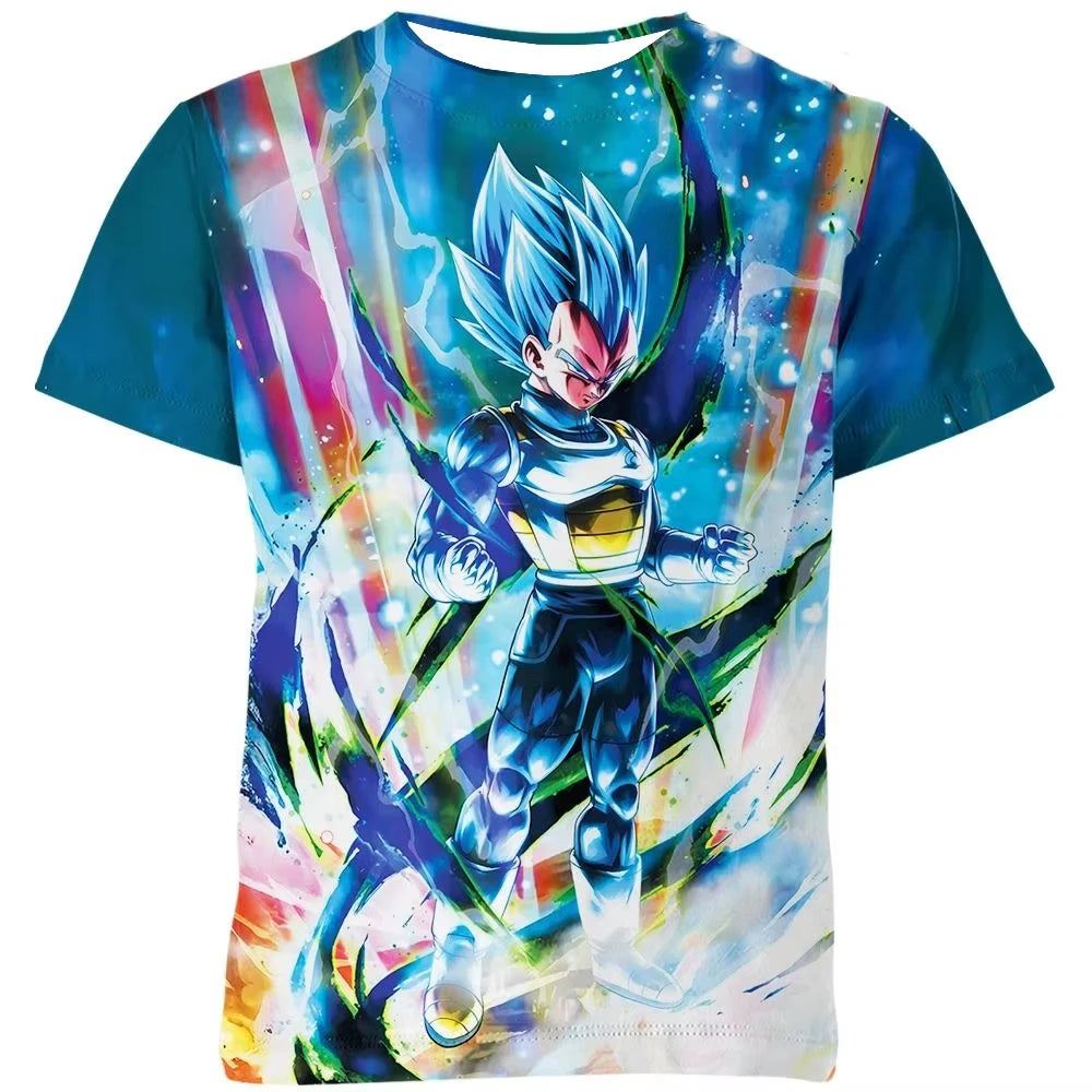 Sommer Dragon Ball T-shirt Børnetøj T-shirt Anime-figurer Goku Super Saiyan T-shirt Drengetøj Børnetøj Kortærmet Y2k