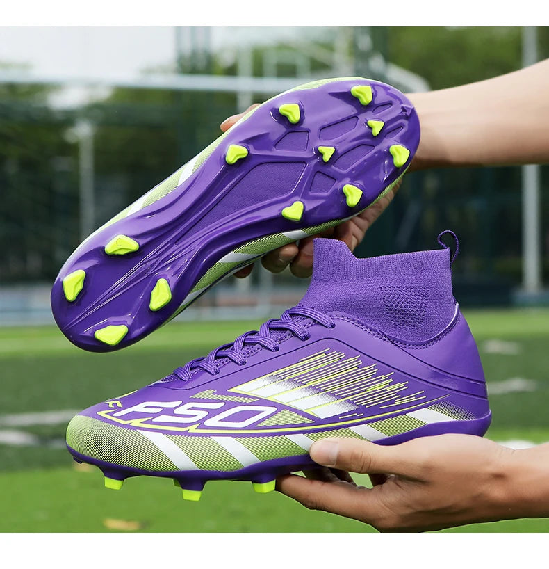 New Men Football Boots Non-Slip Boys Grass Cleats High-quality Match Soccer Shoes Hot-selling Sneakers Outdoor High-top Light