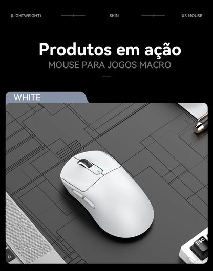 Atack Shark X3 PAW3395 Mouse Lightweight Wireless Gaming Mouse, Tri-Mode Mouse, 26K DPI PAW3395, PC/Laptop/Win/Mac