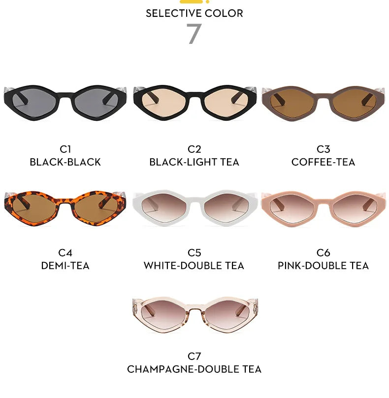 Vintage Cat Eye Sunglasses Women Men 2025 Brand Designer Fashion Goggle Sun Glasses Female Trends Shades Outside Eyewear UV400