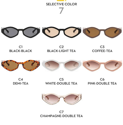 Vintage Cat Eye Sunglasses Women Men 2025 Brand Designer Fashion Goggle Sun Glasses Female Trends Shades Outside Eyewear UV400