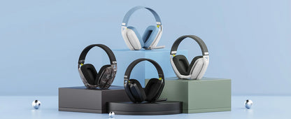 BINNUNE BW06 casques Bluetooth Gamer avec micro casque de jeu sans fil 2.4GHz avec Microphone pour PS5 PS4 PC Mac Playstation