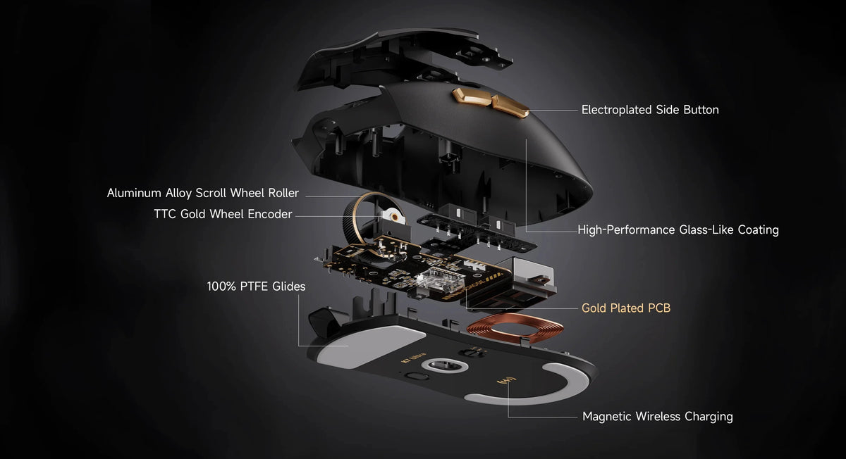 MCHOSE K7 Ultra Wireless Gaming Mouse with PAW3950 Sensor, 8K Polling Rate, Magnetic Wireless Charging Dock, Lightweight Esports Mouse