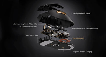 MCHOSE K7 Ultra Wireless Gaming Mouse with PAW3950 Sensor, 8K Polling Rate, Magnetic Wireless Charging Dock, Lightweight Esports Mouse