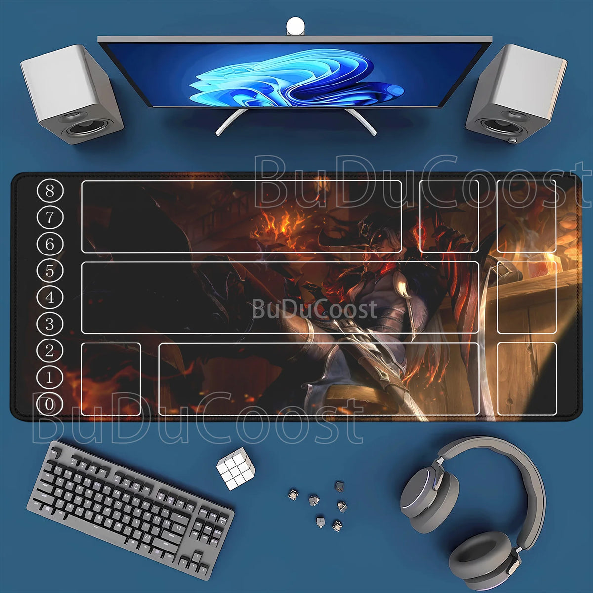 HD-tulostettu leikkimatto League of Mouse Pad Legends Riftbound -sarja TCG LOL-kortti 600x350 mm toimisto Ommellut reunat Lautapeli Pöytämatto