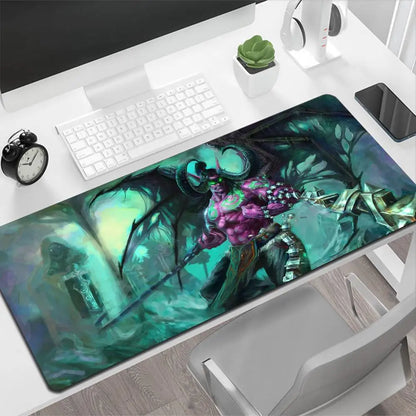 World of Warcraft Illidan stor musmatta, gamingmusmatta, PC-gamer, datormusmatta, stor musmatta XXL, matta, tangentbordsunderlägg