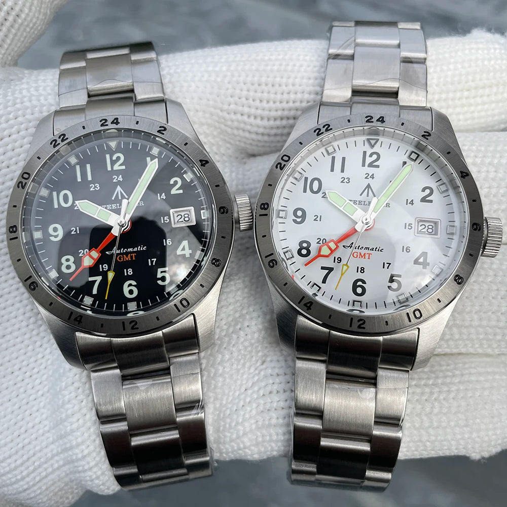 Reloj de pulsera mecánico STEELFLIER Official SF792 GMT con movimiento NH34, luminiscencia Super BGW9 C3, impermeable 200M, reloj de buceo de lujo para hombre