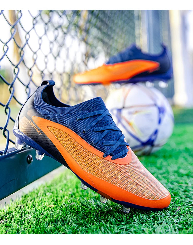 Men Soccer Cleats Breathable Lightweight Football Boots Anti-Slip Training Shoes Outdoor Sport Sneakers