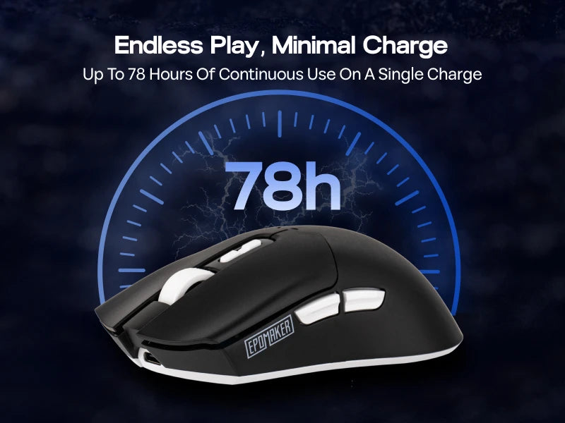 EPOMAKER Click Lite Wired/BT/2.4GHz Wireless Gaming Mouse, PAW3311 Sensor, 800 to 24000 DPI with 500mAh Battery for PC/Mac/Linux