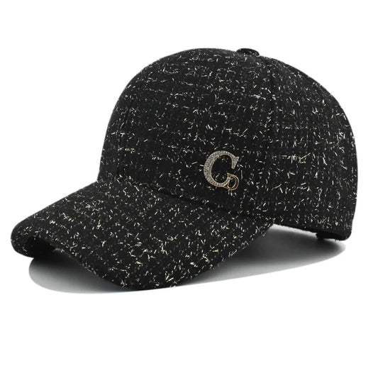 Metal M Patch Baseball Cap Black Elegant Man Hat Lightweight Adjustable Sun Hat For Women Female