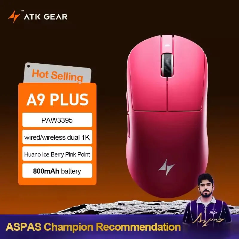 ATK Dragonfly A9 SE Plus Pro Max Ultra Wireless Gaming Mouse NearLink Ultra-lightweight Tri-mode Dual 8K Ergonomic E-sports Mouse