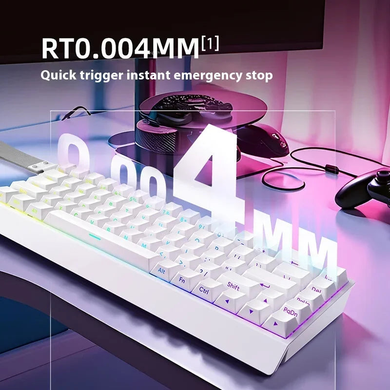 IROK Carotmas Mercury68 mechanische Tastatur mit Magnetschaltern, 8K, 68 Tasten, RT 0.004mm, geringe Latenz, individuell anpassbare kabelgebundene Gaming-Tastatur, PC-Geschenk