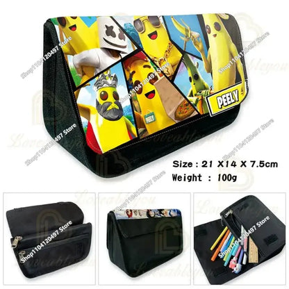 Estojo Escolar Fortnited de Grande Capacidade para Estudantes, Estojo para Lápis Infantil, Bolsa para Canetas, Material Escolar, Bolsa de Papelaria para Rapazes, Presentes Gaming