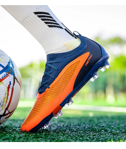 Neue Herren-Fußballschuhe für draußen, atmungsaktive Fußballschuhe für Erwachsene mit rutschfester Sohle, lange Stollen, Sportschuhe für Training, Jungen und Spiel, komfortabel