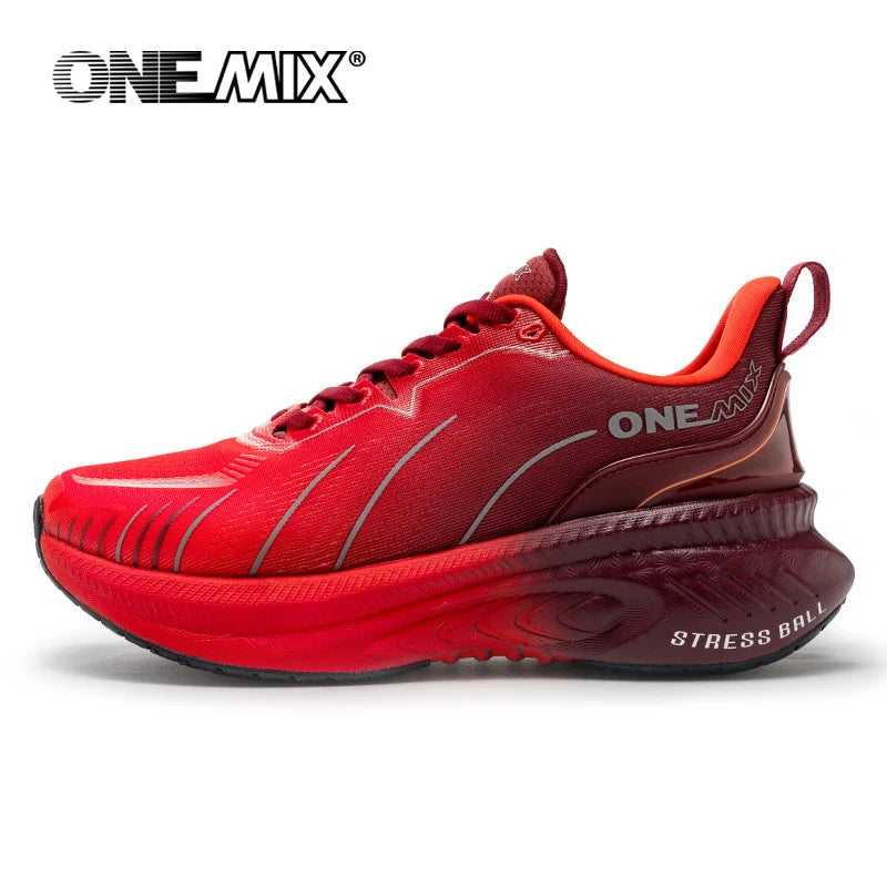 ONEMIX Νέα Παπούτσια Τρεξίματος με Αντικραδασμική Προστασία για Άνδρες, Κατάλληλα για Βαρείς Δρομείς, Δέσιμο με Κορδόνια, Αθλητικά Γυναικεία, Αντιολισθητικά Outdoor Sneakers για Άνδρες