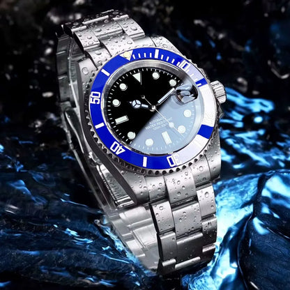200m Waterproof Miyota8215 Automatic Men's Watch Diver Watches 40mm Mechanical Movement Luminous Jubilee Strap Glide Lock Buckle
