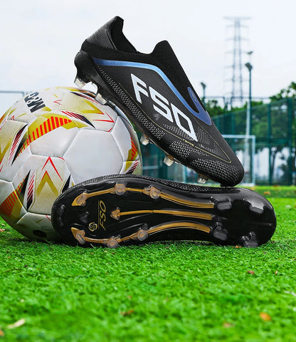 Nouvelles Chaussures de Football pour Hommes, Baskets de Futsal d'Extérieur, Crampons Antidérapants de Haute Qualité pour Match sur Gazon, Chaussures de Foot Montantes Légères, Meilleures Ventes