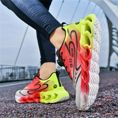 Sneakers unisex leggere con suola morbida e ammortizzante, scarpe da corsa professionali per l’allenamento, nuove scarpe da corsa per l’outdoor con fibbia girevole