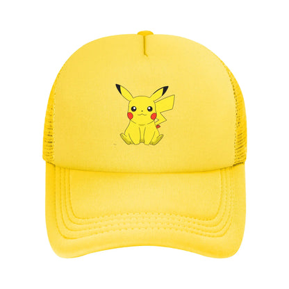 Καπέλα Trucker Pikachu Pokemoned Anime, Καπέλα Unisex, Καπέλα Trucker, Καπέλα αγώνων, Ρυθμιζόμενα καπέλα μπέιζμπολ από πολυεστέρα με πλέγμα, Καλοκαίρι