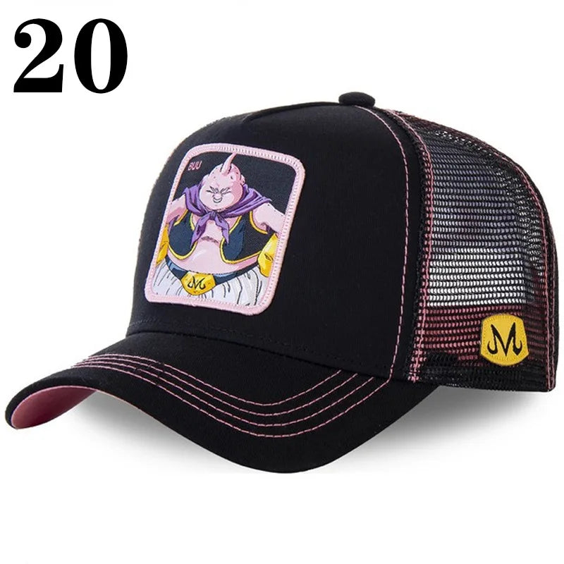 New Dragon Ball DRAGONBALL Mesh Cap Cartoon Mesh Cap Men And Women Baseball Cap Fashion Patch Trucker Cap