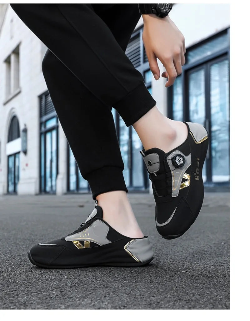 Platform Sneakers with Breathable Trendy Mesh for Summer, New Men's Sports and Leisure Shoes in Large Sizes 39-48