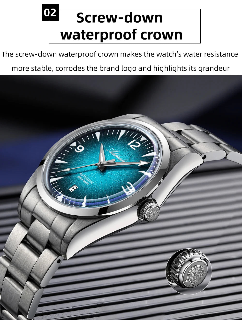 ADDIESDIVE AD2508 Man Diving Watch Luminous 100M Waterproof 316L Stainless Steel 8215 Movement Automatic Mechanical Watch