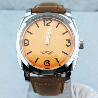 Zegarek męski 46 mm z ręcznym naciągiem, mechanizm Seagull ST3600, szkło szafirowe, wodoodporny, stal nierdzewna 316L, zegarek na zamówienie