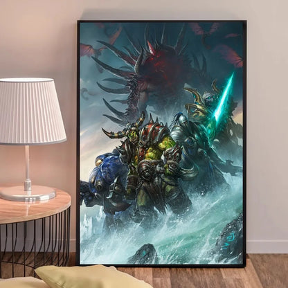 World of Warcraft-spilplakat – udskrifter og plakater i god kvalitet – plakat i HD-kvalitet – vægkunst – maleri – studie – boligindretning