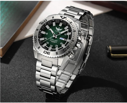 Yelang Watches V1035 44mm Men's Diving Watch Human Kinetic Energy Watch 100m Waterproof Watches Luminous Japan PX83 Sapphire