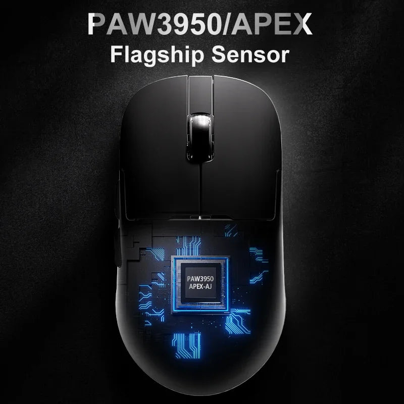 Ajazz AJ159 PRO/APEX Gaming Mouse 8000Hz Wireless Bluetooth Gaming Mouse with PAW3950 Sensor, 42K DPI, Magnetic Charging Dock & Color Display