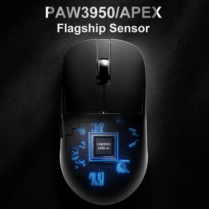 Ajazz AJ159 PRO/APEX Gaming Mouse 8000Hz Wireless Bluetooth Gaming Mouse with PAW3950 Sensor, 42K DPI, Magnetic Charging Dock & Color Display