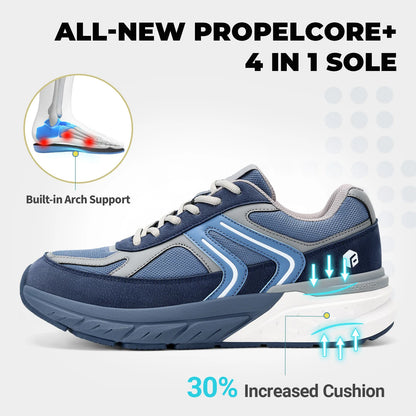 Fittington Wide Shoes For Man Walking Shoes Casual Sneakers Orthopedic Shoes Arch Support for Plantar Fasciitis Neuropathy