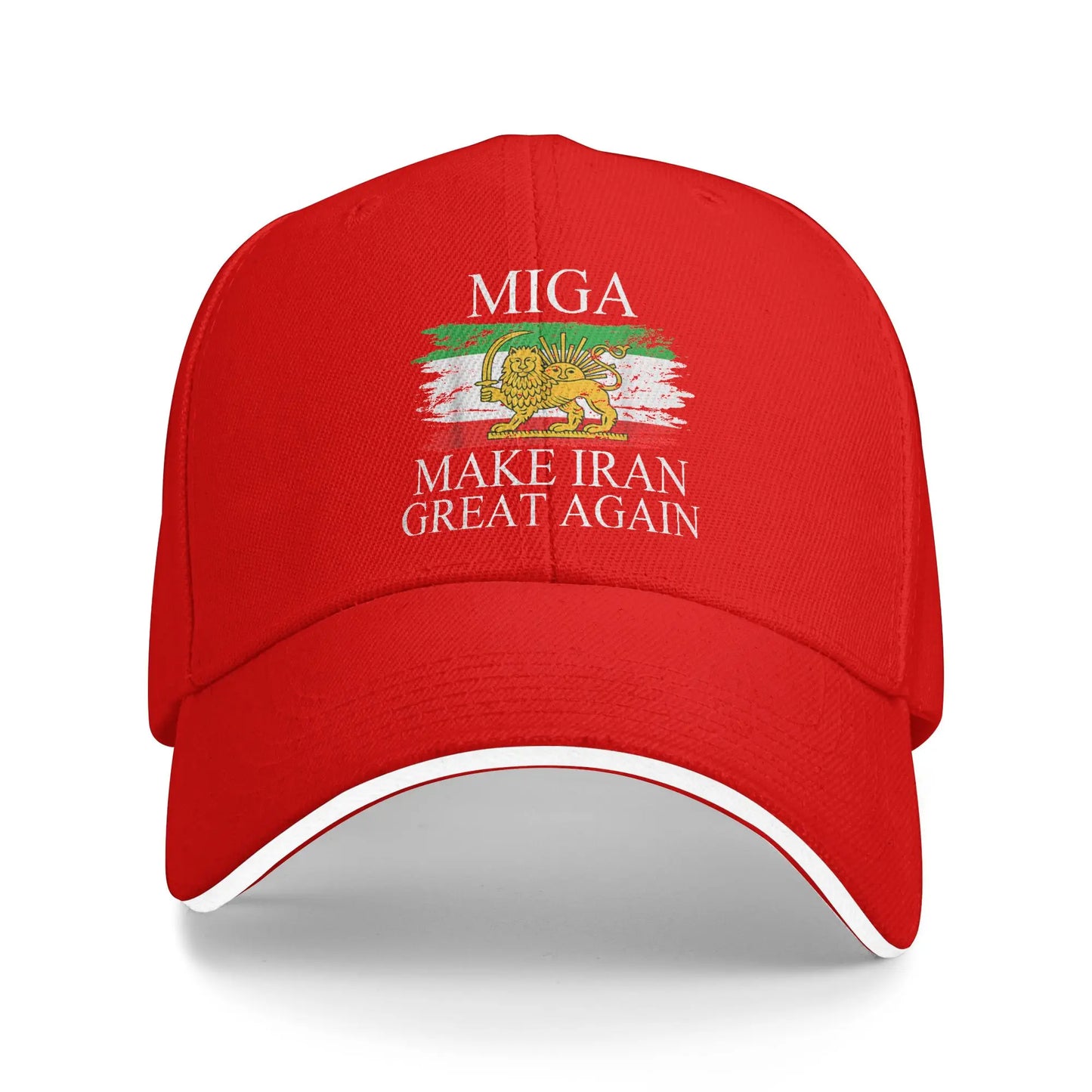 Make Iran Great Again Emblem Of Iran MIGA Gift Sun Baseball Cap Summer Unisex Trucker Hat High Quality Baseball Caps