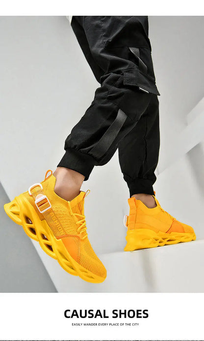 Hot Sale Fashion Purple Casual Sneakers Women Men Blade Running Shoes Big Size 48 Light Breathable Sports Shoes Men Mesh Sneaker