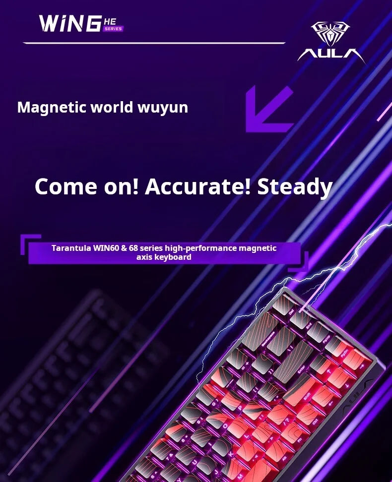 AULA WIN 68 HE Tastatur mit magnetischen Schaltern RT Gaming-Mechanische Tastatur kabelgebunden 8KPolling Rate Full-Key Hot-Swappable